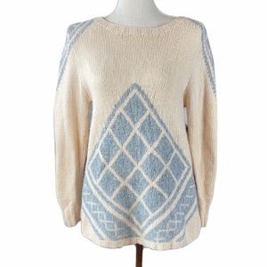 J Crew Wool Cashmere Blend Hand Knit Tile M